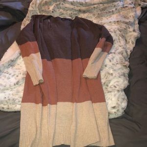 Doe and Rae Long Open Cardigan Sweater